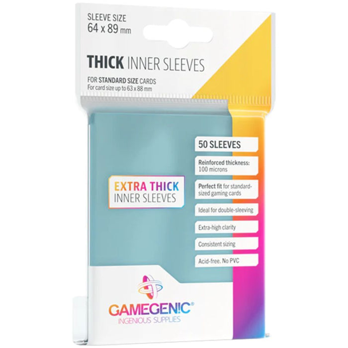 Thick Inner Sleeves (Standard 64x89mm) - GameGenic: Fundas Protectoras