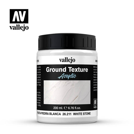 26.211 White Stone Ground Texture (200ml) - Vallejo: Diorama Effects - RedQueen.mx