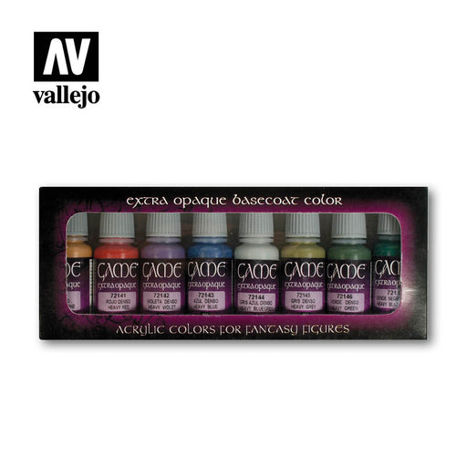 Extra Opaque Basecoat, Game Color Set (8x 17ml) - Vallejo: Paint Set - RedQueen.mx