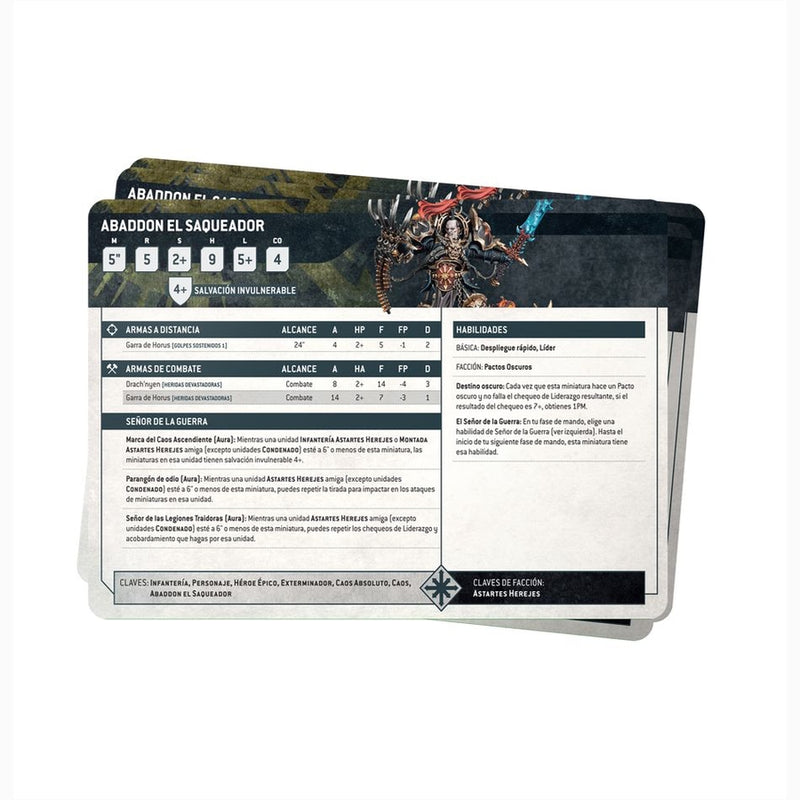 Chaos Space Marines: Datacards 2024 (Inglés) - WH40k