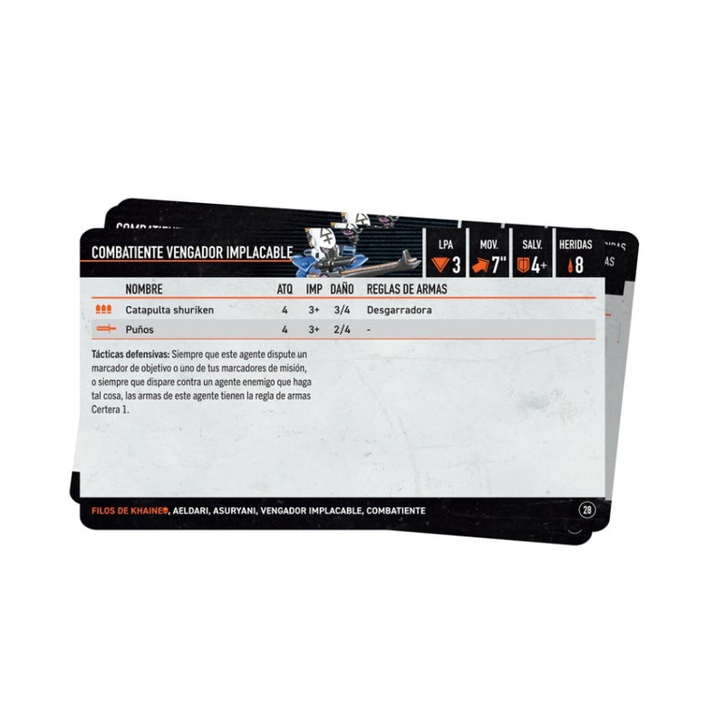 Filos de Khaine 2024: Tarjetas de Datos - Kill Team