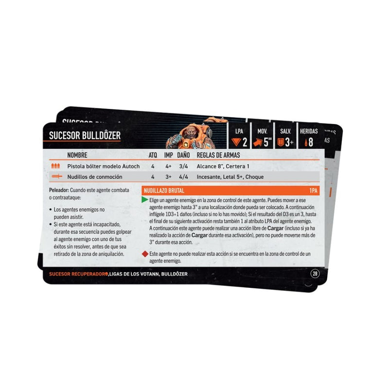 Sucesores Recuperadores 2024: Tarjetas de Datos - Kill Team