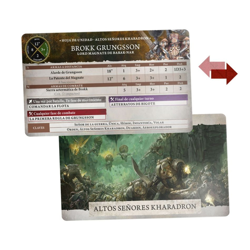 Altos Señores Kharadron: Tarjetas de unidad 2025 (Español) - Age of Sigmar