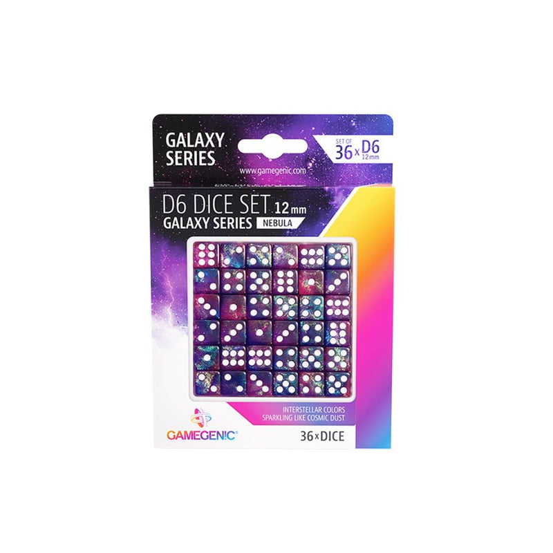 Galaxy Series, Nebula : D6 Dice Set 12mm (36 pcs) - GameGenic: Dados