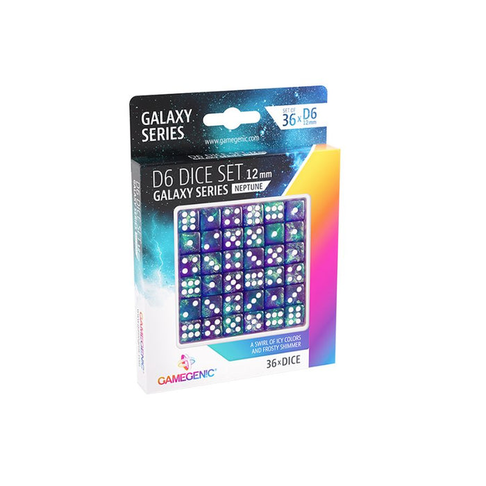 Galaxy Series, Neptune : D6 Dice Set 12mm (36 pcs) - GameGenic: Dados