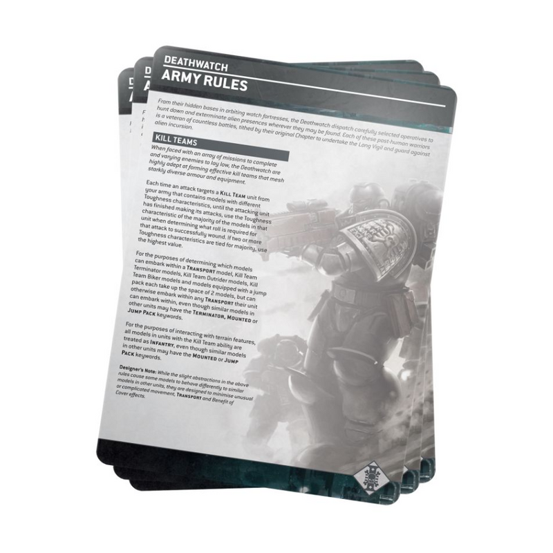 Deathwatch Index Cards 2023 (English) - WH40k