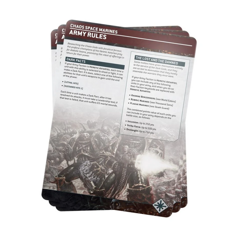 Chaos Space Marines Index Cards 2023 (English) - WH40k
