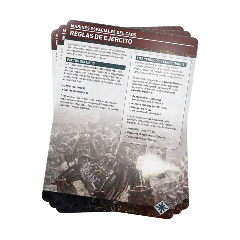 Chaos Space Marines Index Cards 2023 (Español) - WH40k
