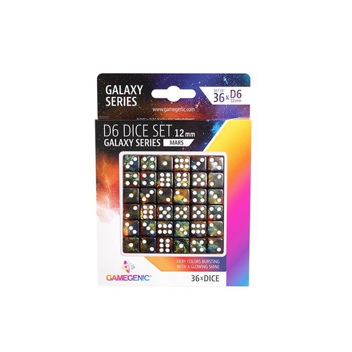 Galaxy Series, Mars : D6 Dice Set 12mm (36 pcs) - GameGenic: Dados
