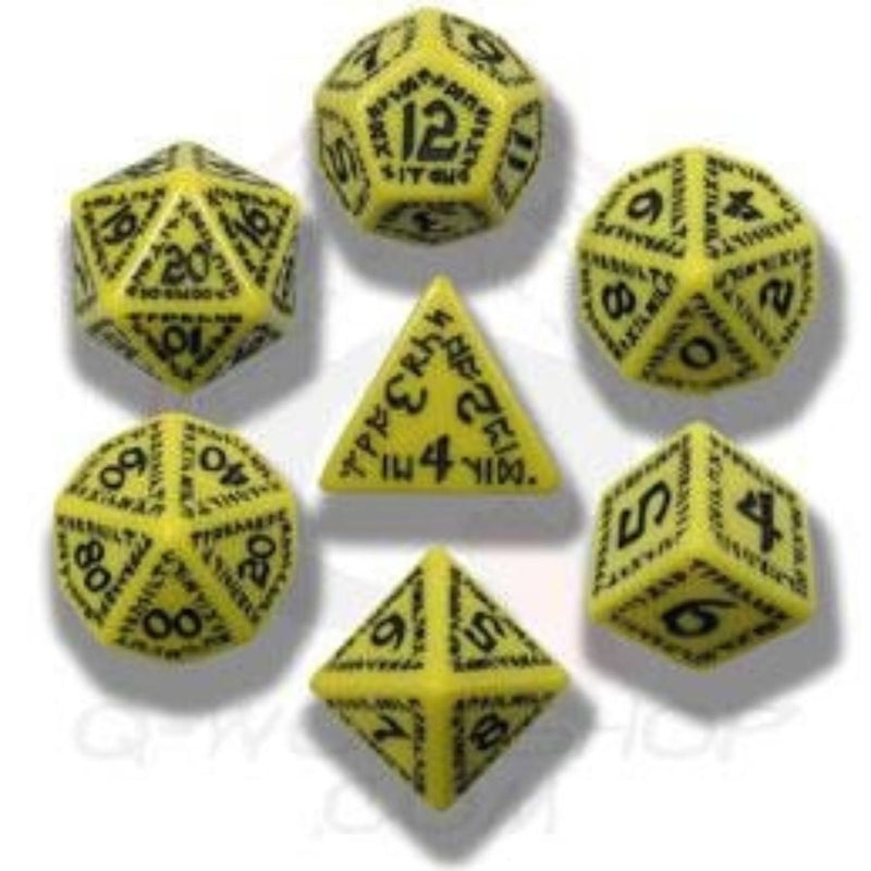 Black/Yellow - Runic Dice Set