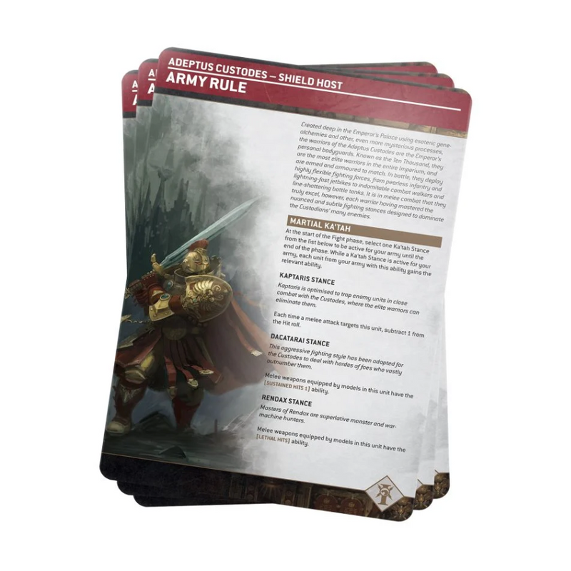 Adeptus Custodes Index Cards 2023 (English) - WH40k