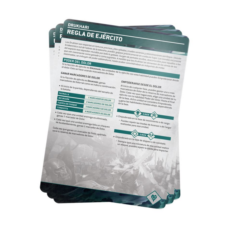 Drukhari Index Cards 2023 (Español) - WH40k