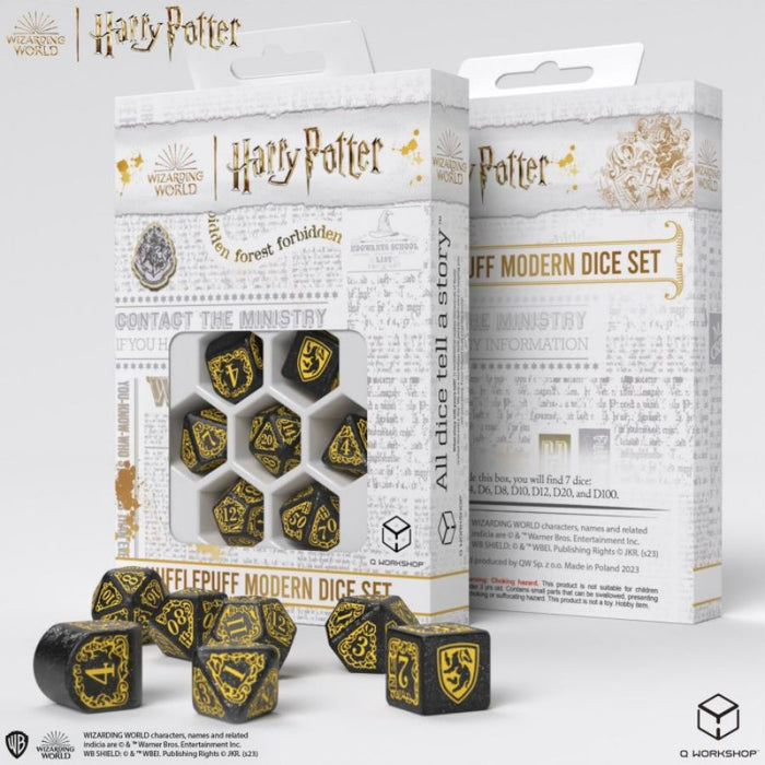 Hufflepuff Black - Harry Potter Modern Dice Set