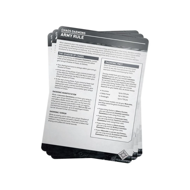 Chaos Daemons Index Cards 2023 (English) - WH40k