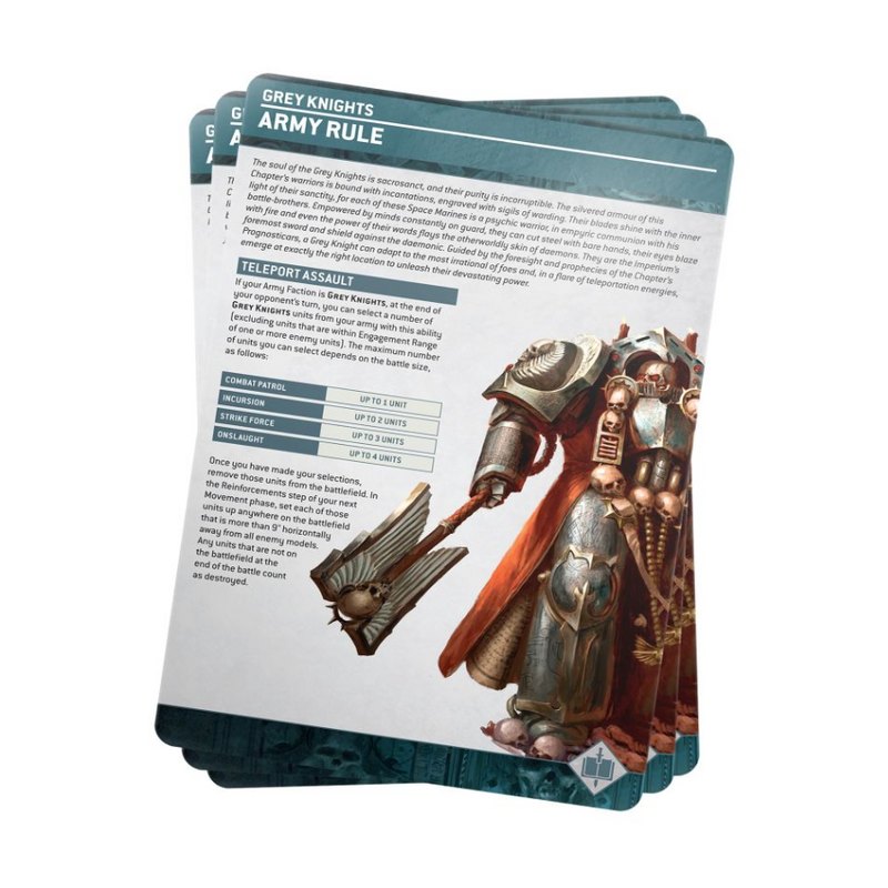 Grey Knights: Index Cards 2023 (Inglés) - WH40k