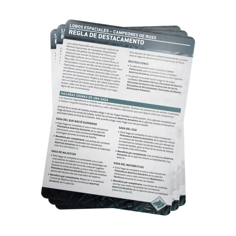 Space Wolves Index Cards 2023 (Español) - WH40k