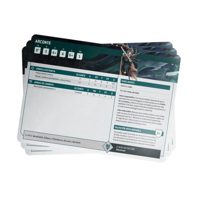 Drukhari Index Cards 2023 (Español) - WH40k