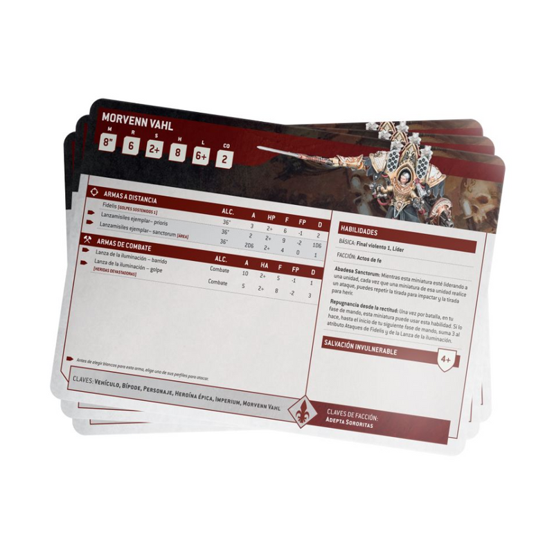 Adepta Sororitas Index Cards 2023 (Español) - WH40k