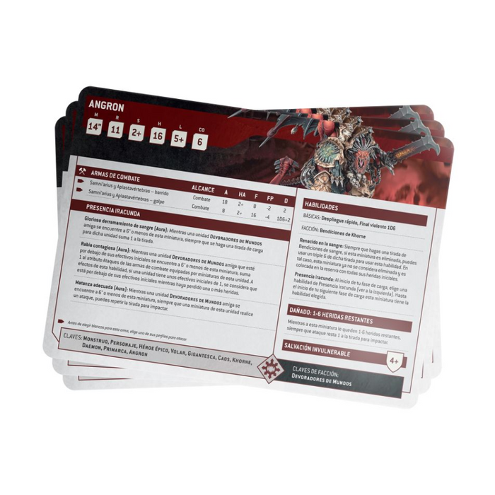 World Eaters Index Cards (Español) - WH40k
