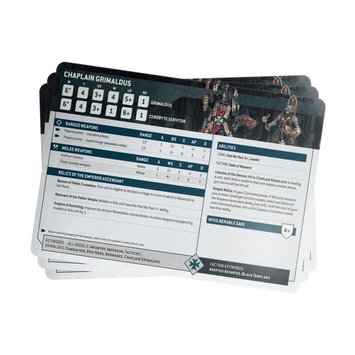 Black Templars Index Cards (English) - WH40k