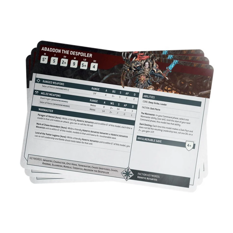 Chaos Space Marines Index Cards 2023 (English) - WH40k