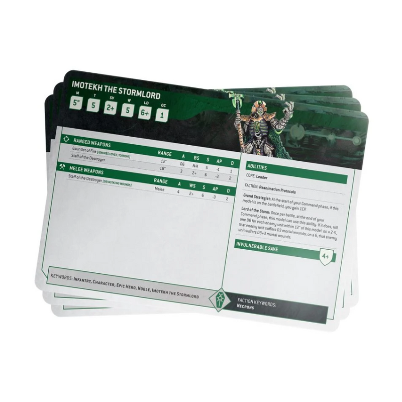 Necrons Index Cards 2023 (Inglés) - WH40k
