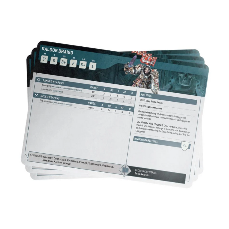 Grey Knights: Index Cards 2023 (Inglés) - WH40k