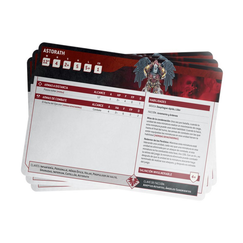 Blood Angels: Index Cards 2023 (Español) - WH40k