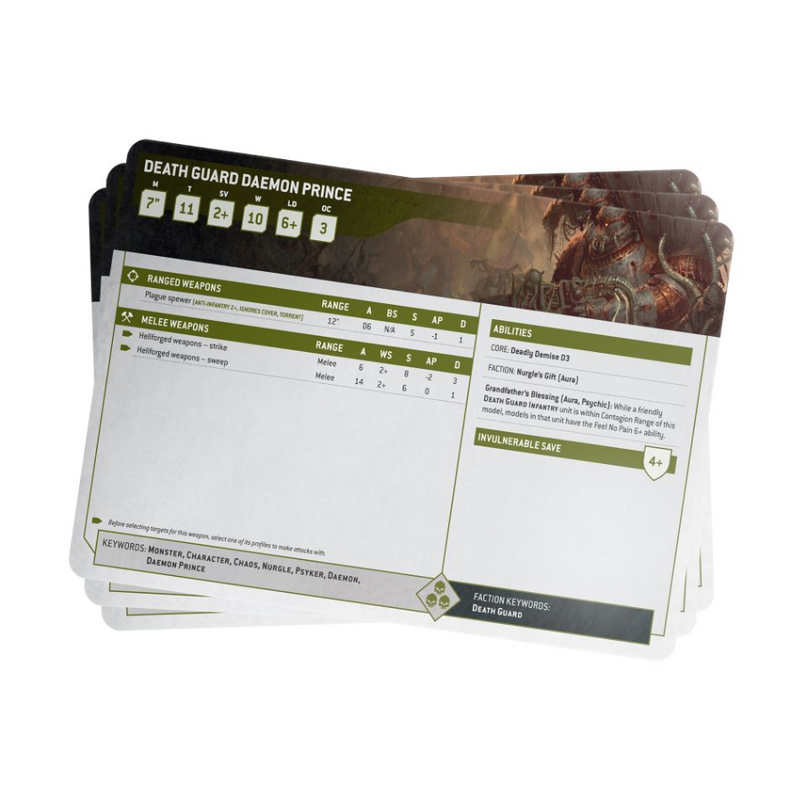Death Guard Index Cards 2023 (Inglés) - WH40k