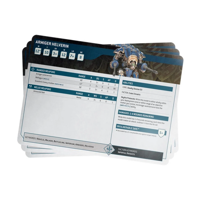 Knight Households Index Cards (English) - WH40k