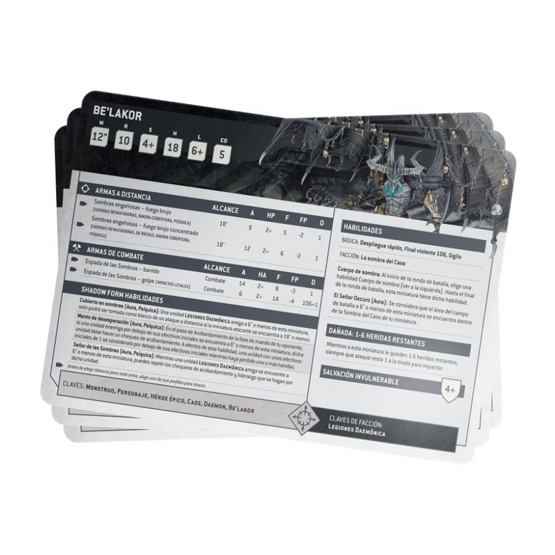 Chaos Daemons Index Cards 2023 (Español) - WH40k