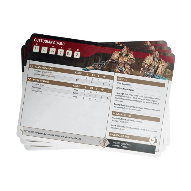 Adeptus Custodes Index Cards 2023 (English) - WH40k