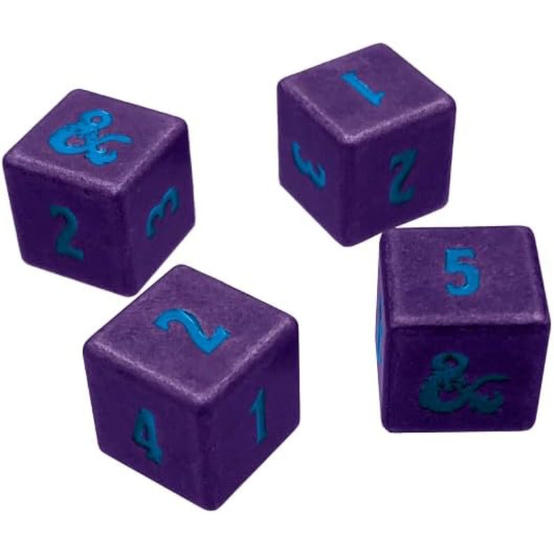 Phandelver Campaign 4D6 Heavy Metal Dice "Royal Purple and Sky Blue" for Dungeons & Dragons - Ultra Pro