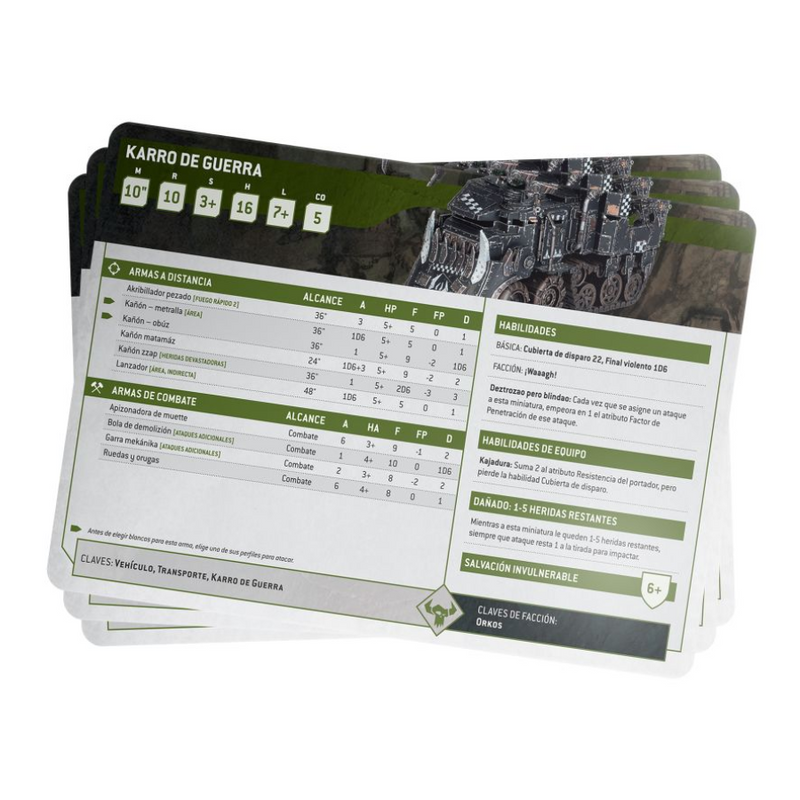 Orks Index Cards 2023 (Español) - WH40k