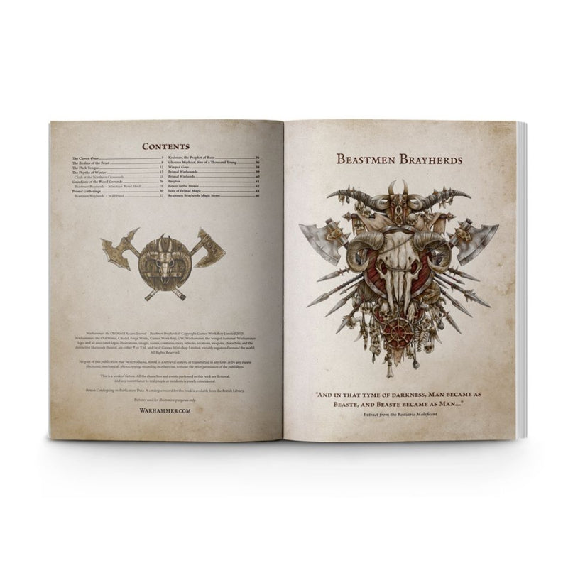 Beastmen Brayherds: Arcane Journal (Inglés) - Warhammer: The Old World