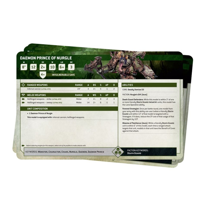 Death Guard: Datasheet Cards 2025 (Inglés) - WH40k