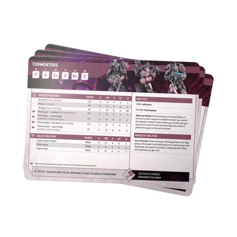 Emperor's Children: Datasheet Cards 2025 (Inglés) - WH40k