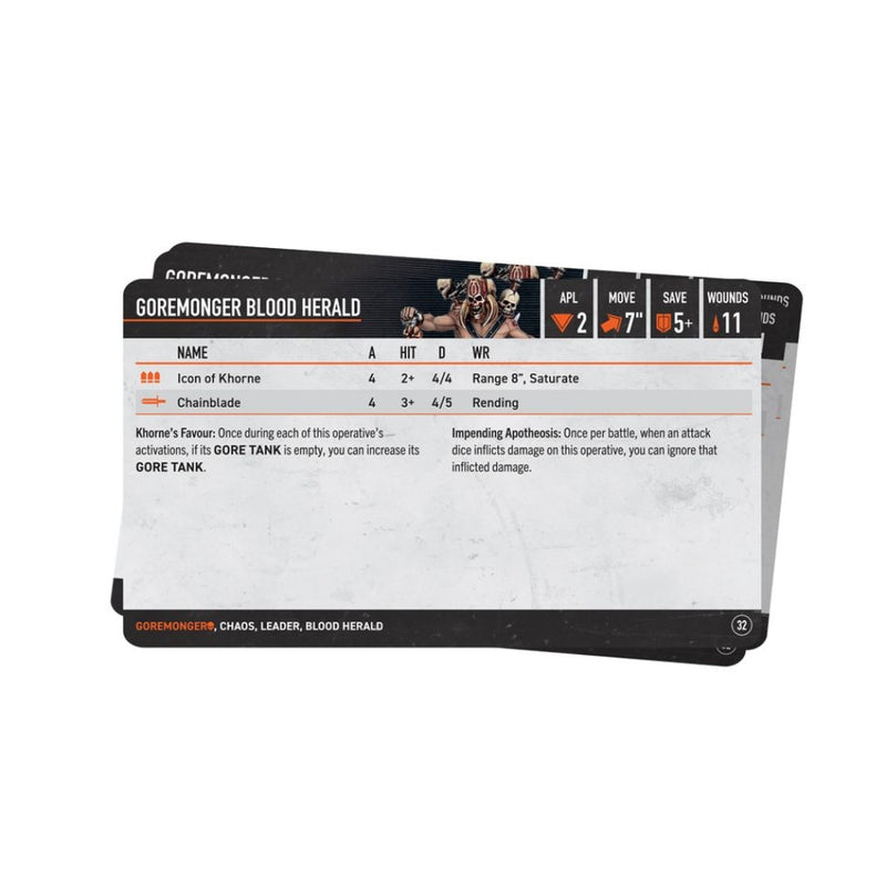 Goremongers: Datacards 2025 (Inglés) - Kill Team