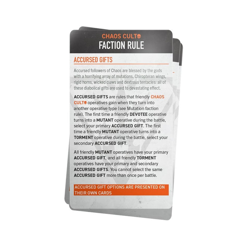 Chaos Cult: Datacards 2024 (Inglés) - Kill Team