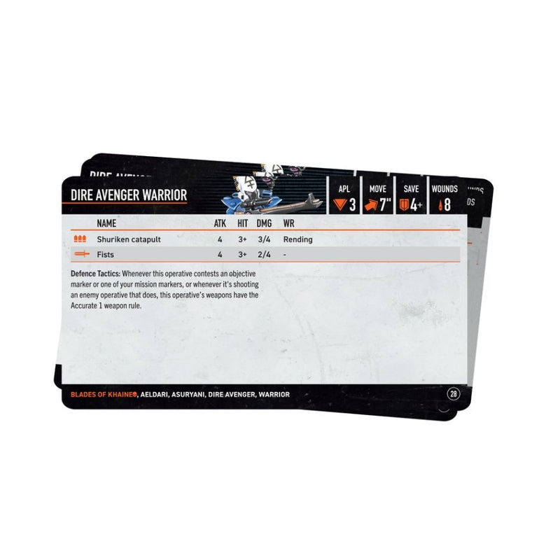 Blades of Khaine 2024: Datacards (Inglés) - Kill Team