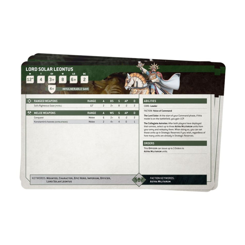 Astra Militarum: Datasheet Cards 2025 (Inglés) - WH40k