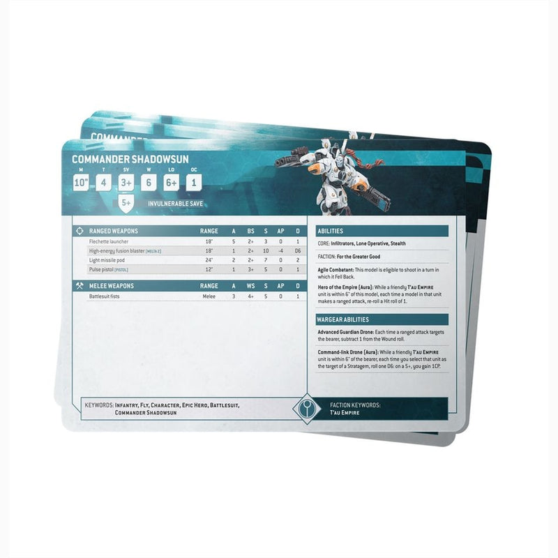 Tau Empire Datacards 2024 (Inglés) - WH40K