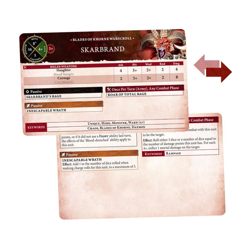 Blades of Khorne: Warscroll Cards 2025 (Inglés) - Age of Sigmar