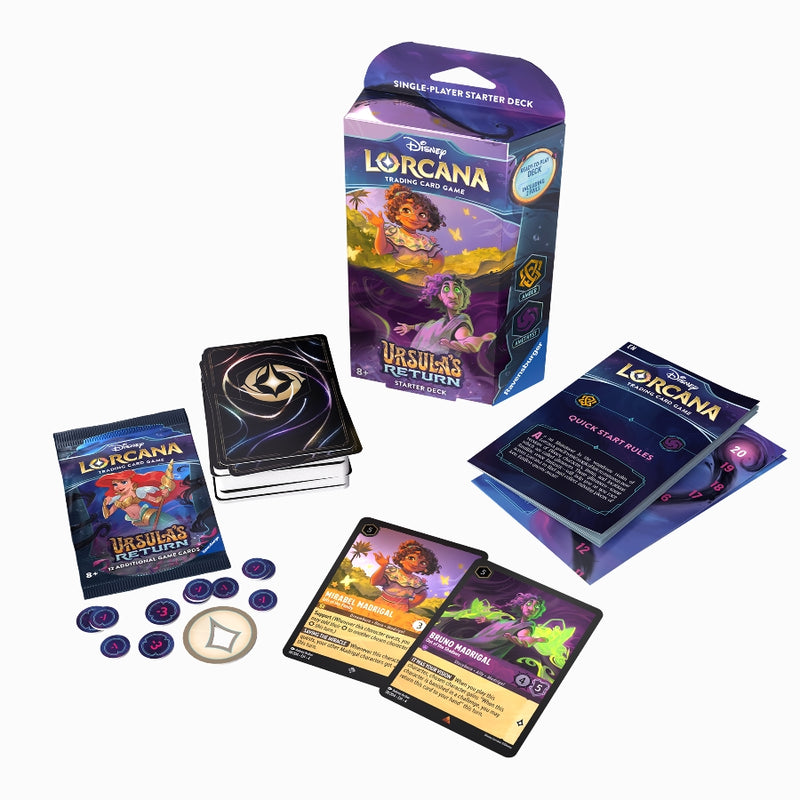 Ursula's Return: Amber & Amethyst Starter Deck (Inglés) - Disney Lorcana