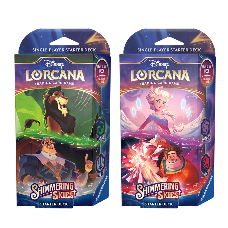 Shimmering Skies: Starter Deck Set (2 Mazos) (Inglés) - Disney Lorcana