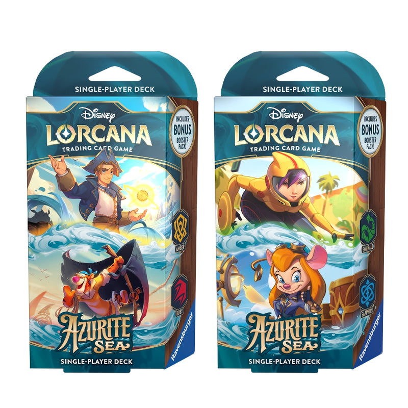 Azurite Sea: Starter Decks (2 Sets) (Inglés) - Disney Lorcana