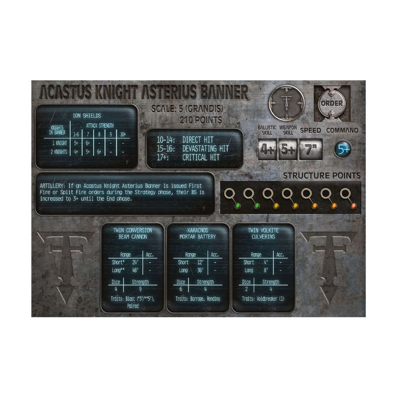 Acastus Knights Asterius - Legions Imperialis: Mechanicum