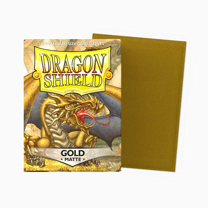 Dragon Shield Gold Matte 100 Standard Sleeves