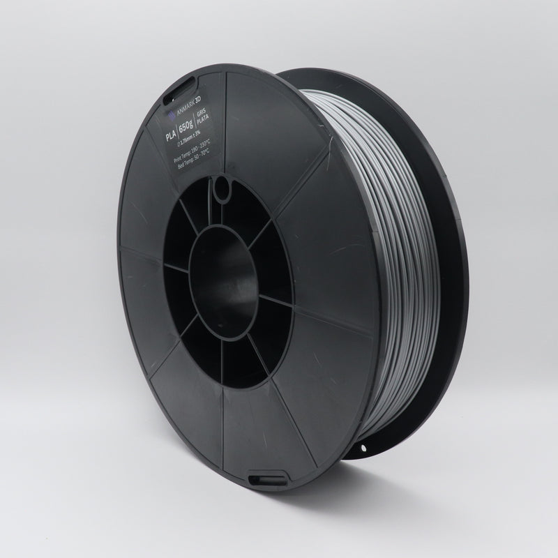 Filamento PLA 1.75mm Gris Plata 650g - Anmark 3D