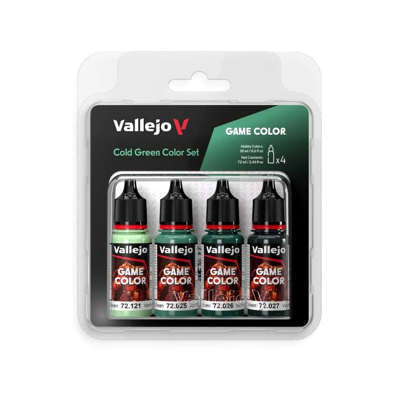 72.383 Cold Green Color Set (4x18ml) - Vallejo: Game Color